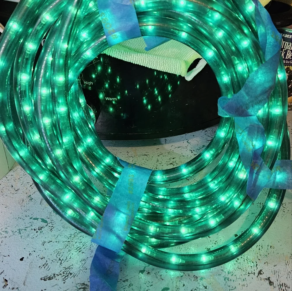LED Flexable Rope light color is Green PRELOVED This is in good working condit